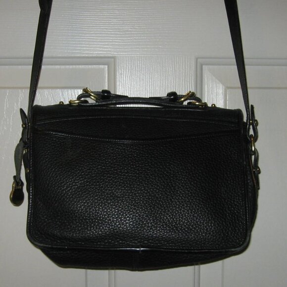 Vintage Dooney & Bourke Regal Mini Briefcase / Large Carrier Black Bag - Picture 6 of 15